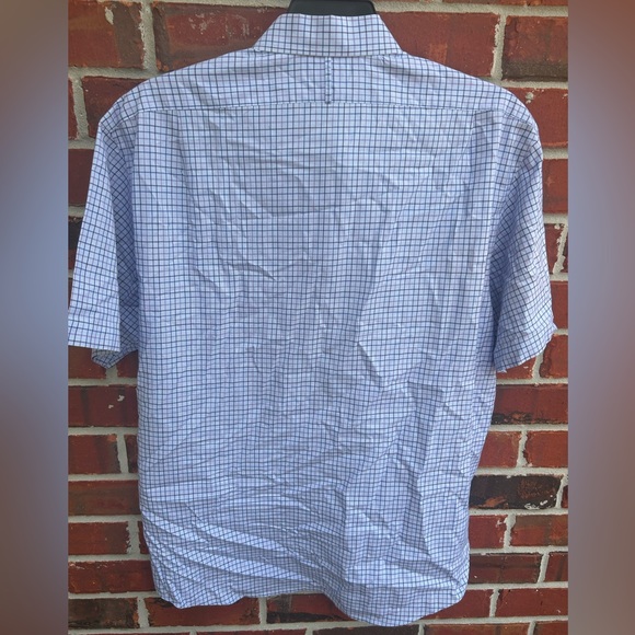 Lincs David Chu Mens Short Sleeve Button Down Egyptian Cotton Large Shirt - Picture 2 of 5